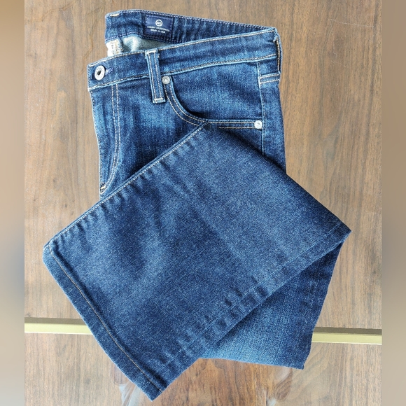 AG Adriano Goldschmied The Angel Bootcut Mid Rise Dark Wash Flare Jeans sz. 31 - Picture 7 of 8